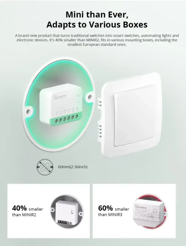 SONOFF MINI Extreme Wi-Fi Smart Switch (Matter-enabled) - Image 3